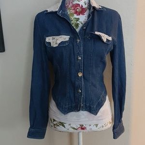 cropped jean jacket